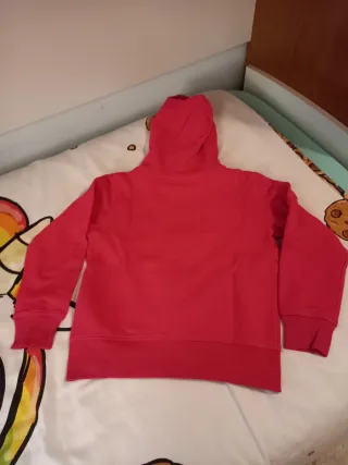 Felpa bambina rossa con zip