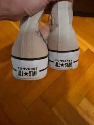 Converse plataforma beige talla 38