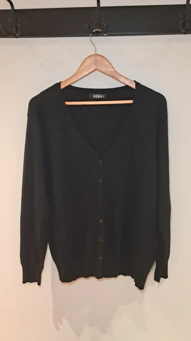 Chaqueta Dodo punto fino negra Talla L