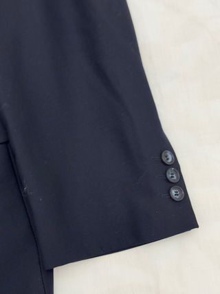 Traje cruzado azul marino