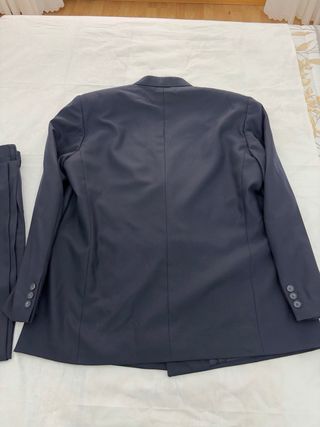 Traje cruzado azul marino