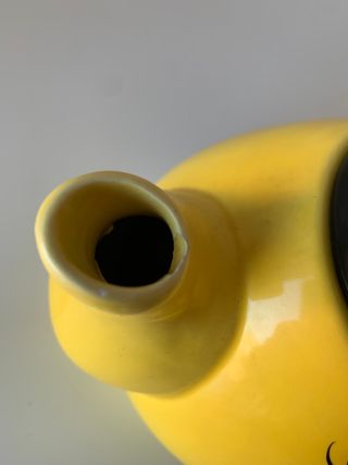 Set Teiera e 6 Tazze Gialle Faccine