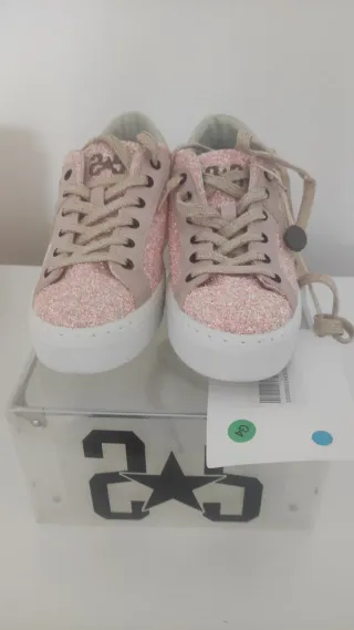 Sneakers donna rosa glitter