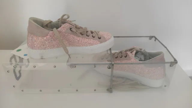 Sneakers donna rosa glitter