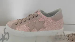 Sneakers donna rosa glitter