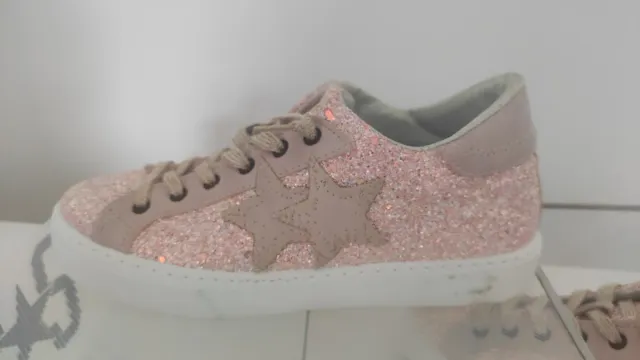 Sneakers donna rosa glitter