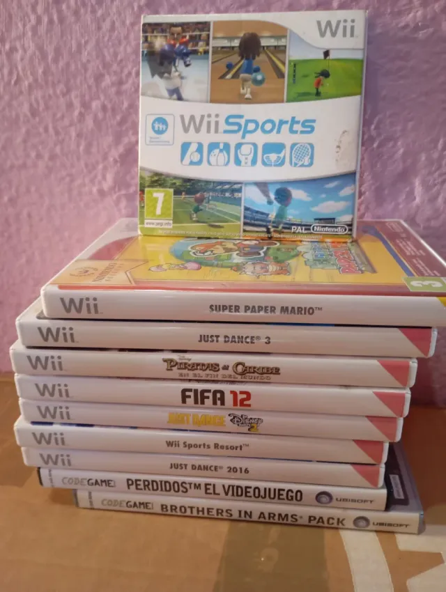 Lote 8 Juegos Wii: Super Paper Mario, FIFA 12, Jus