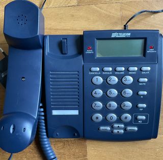 Telefono fisso Saiet mod Shark blu navy