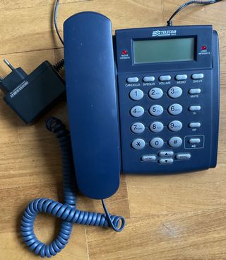 Telefono fisso Saiet mod Shark blu navy