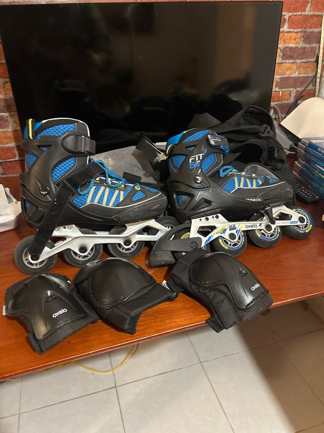 Pattini in linea Oxelo con protezioni