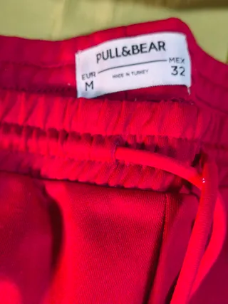 Pantalón chándal rojo y blanco