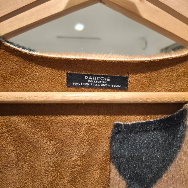 Chaqueta Parfois Talla Única Marrón y Negra