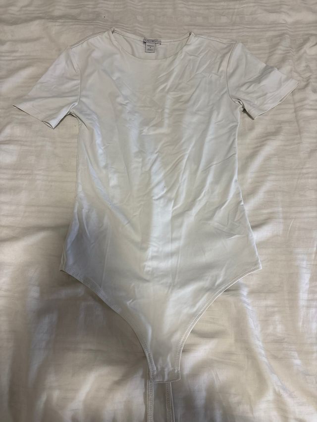 Body Stradivarius manga corta blanco XS