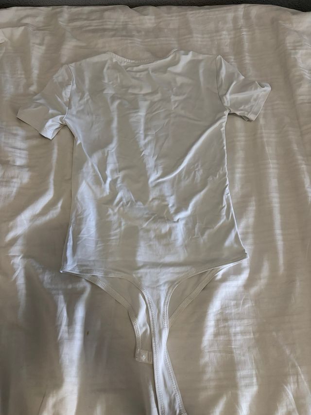 Body Stradivarius manga corta blanco XS