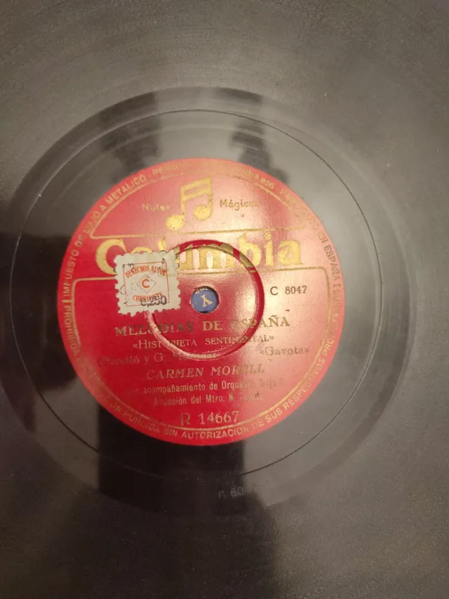 Disco para gramola de pizarra Melodias de España