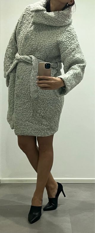 Cappotto lana grigio taglia 38/40 nuovo