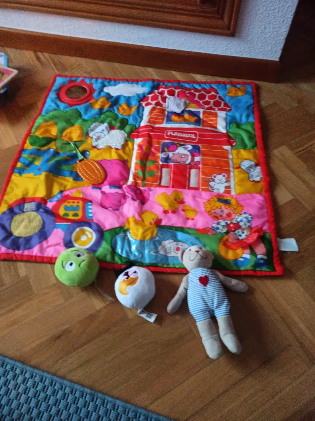 Manta de jogo infantil fazenda