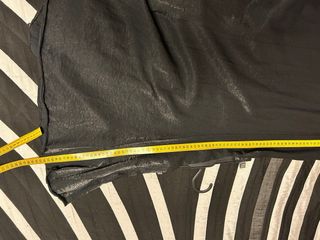 Falda larga negra brillante