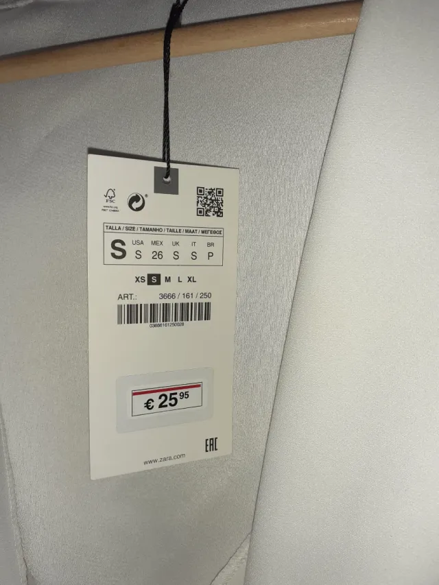 Blusa Zara Mujer Blanca Talla S