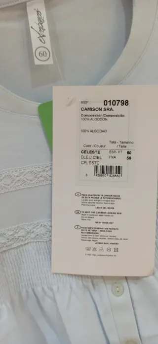 Camisón mujer manga larga