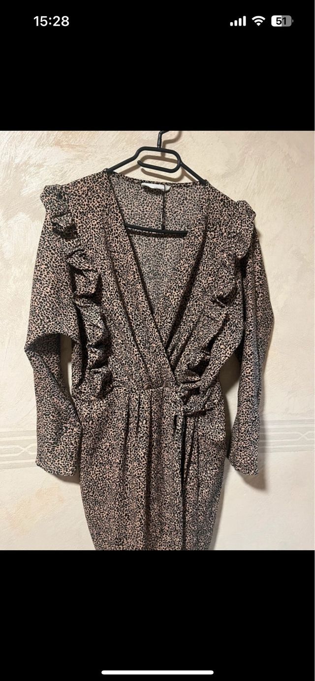 Vestido fiesta estampado animal print