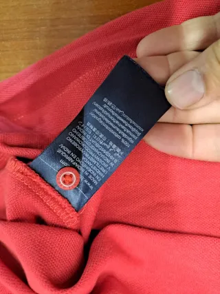 Camiseta Tommy Hilfiger Manga Larga Roja Algodón