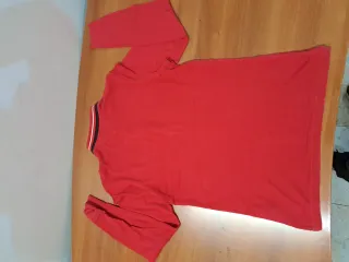 Camiseta Tommy Hilfiger Manga Larga Roja Algodón