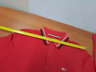 Camiseta Tommy Hilfiger Manga Larga Roja Algodón
