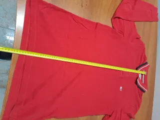 Camiseta Tommy Hilfiger Manga Larga Roja Algodón