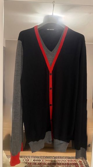 Cardigan Neil Barrett lana vergine uomo