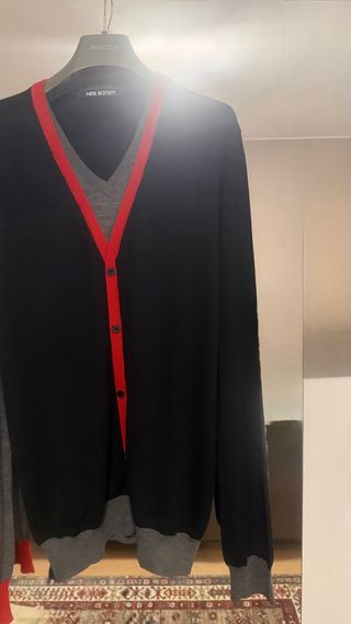 Cardigan Neil Barrett lana vergine uomo