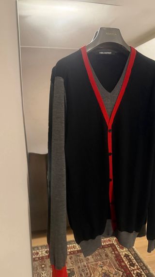 Cardigan Neil Barrett lana vergine uomo