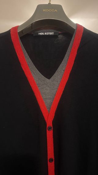 Cardigan Neil Barrett lana vergine uomo