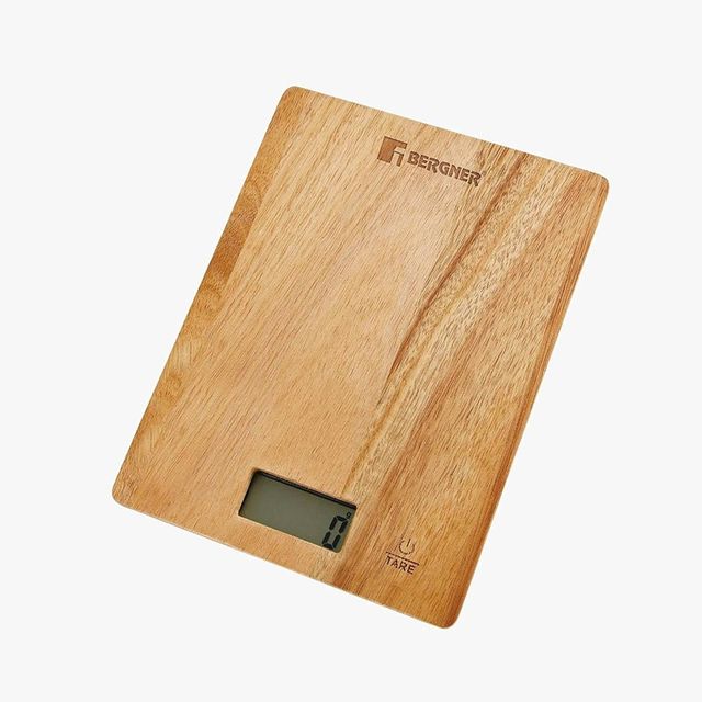 Bilancia digitale da cucina in legno di acacia