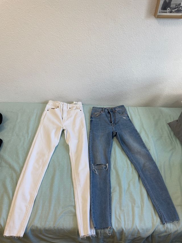 Pantalones pitillo mujer talla 32 Precio ud:4€