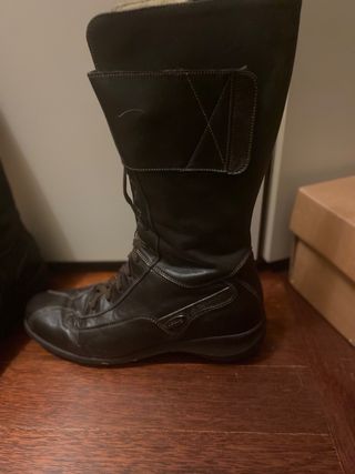 Stivali in pelle marrone donna