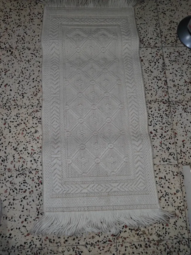 3 Alfombras Blancas de Tela