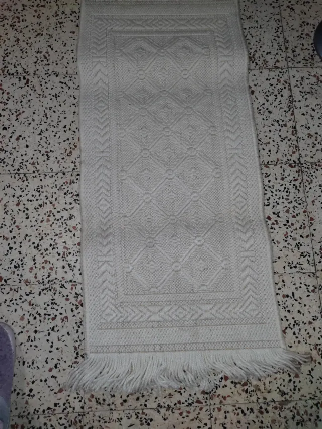 3 Alfombras Blancas de Tela