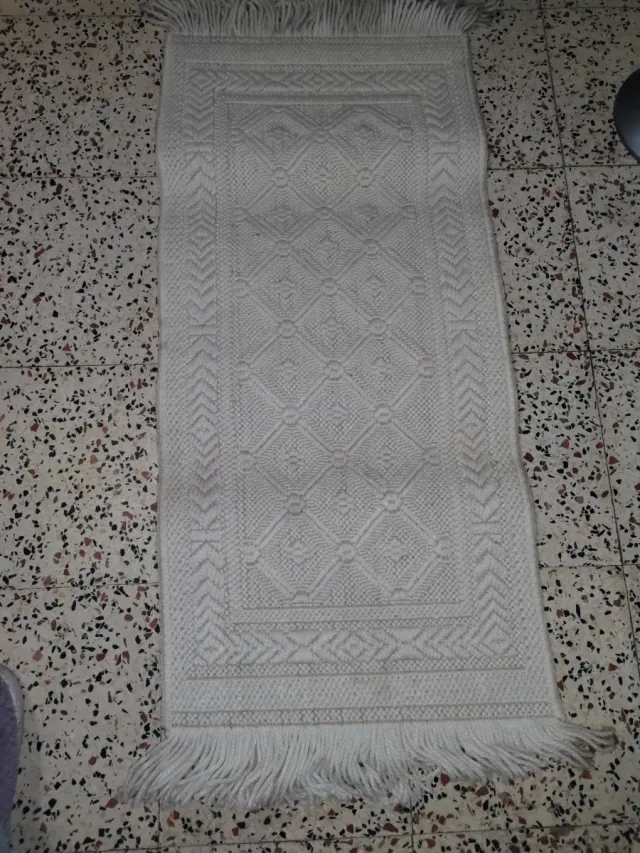 3 Alfombras Blancas de Tela