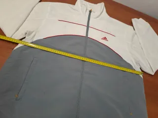 Sudadera Adidas Hombre Gris y Blanca