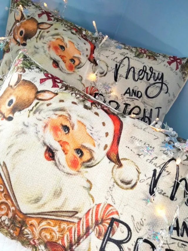 2 Capas de Almofada Natalinas 50x30