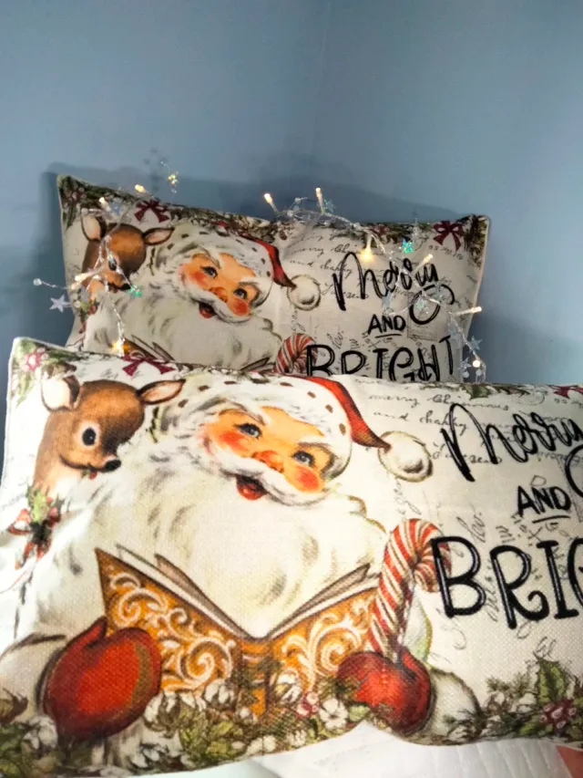 2 Capas de Almofada Natalinas 50x30