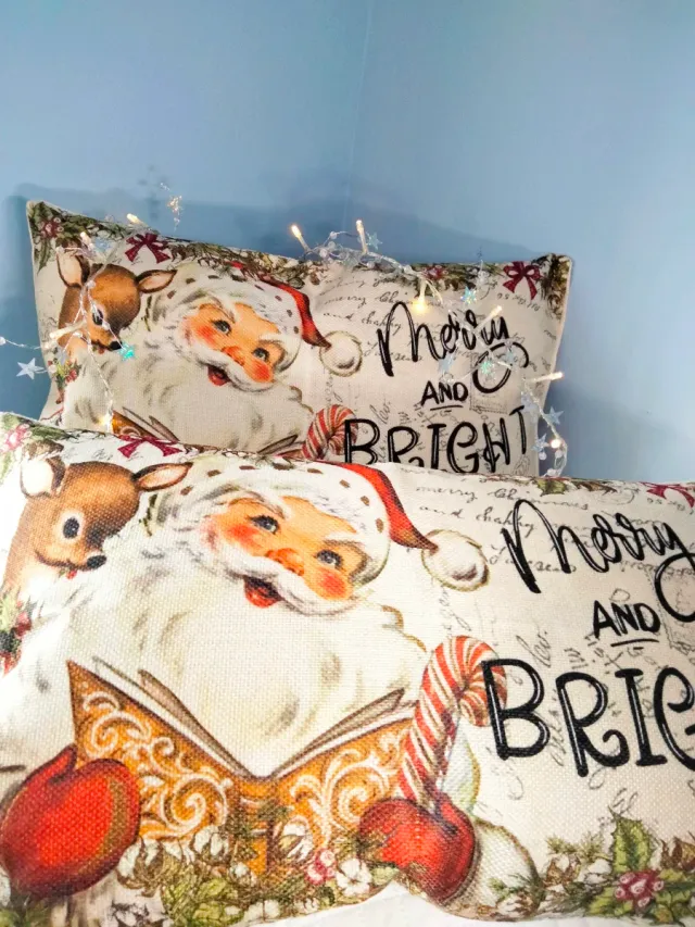 2 Capas de Almofada Natalinas 50x30