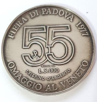 Moneta argento 0,925 del 1977 Buono da 5000 Lire