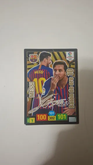 Cromo Messi Balón de Oro 10