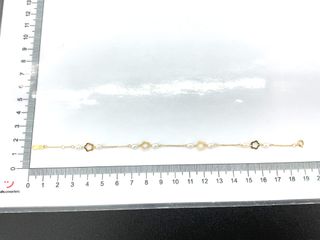 pulsera oro 18k con piedra con perla
