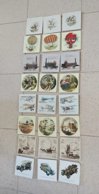 Lote 24 Azulejos Antiguos Decorativos