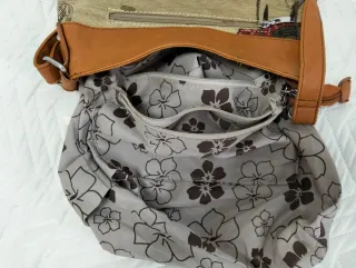 Bolso vintage mujer caballo beige/marrón