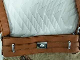 Bolso vintage mujer caballo beige/marrón