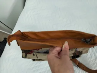 Bolso vintage mujer caballo beige/marrón